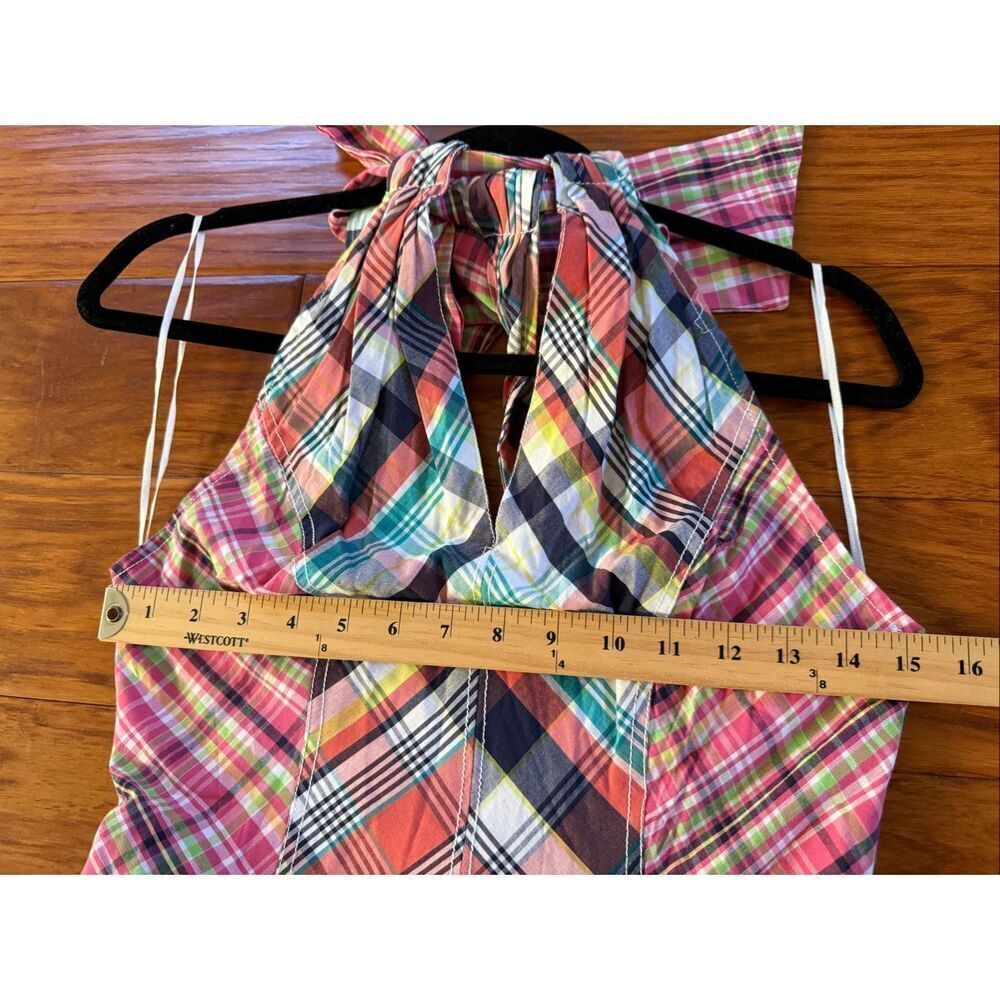 Pilcro Patchwork Halter Midi Dress Anthropologie Cotton Boho Summer XS - Picture 13 of 16